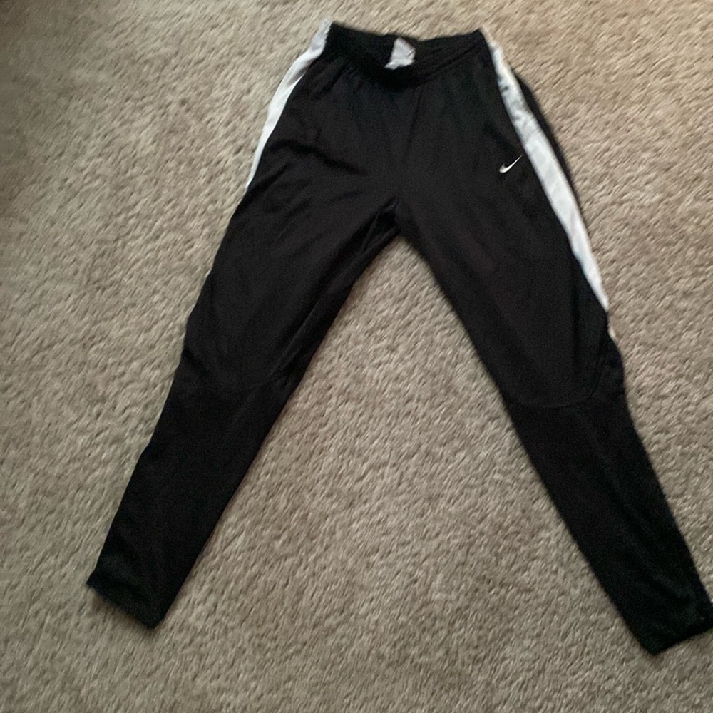 black and white navy athletic sweatpants